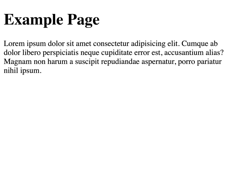 Example Page